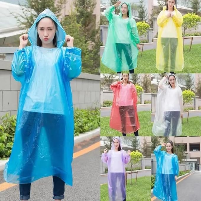 FULLY REUSABLE Wallet Rain Coat _ Set of 5 Multicolour @ Just Rs.499/-