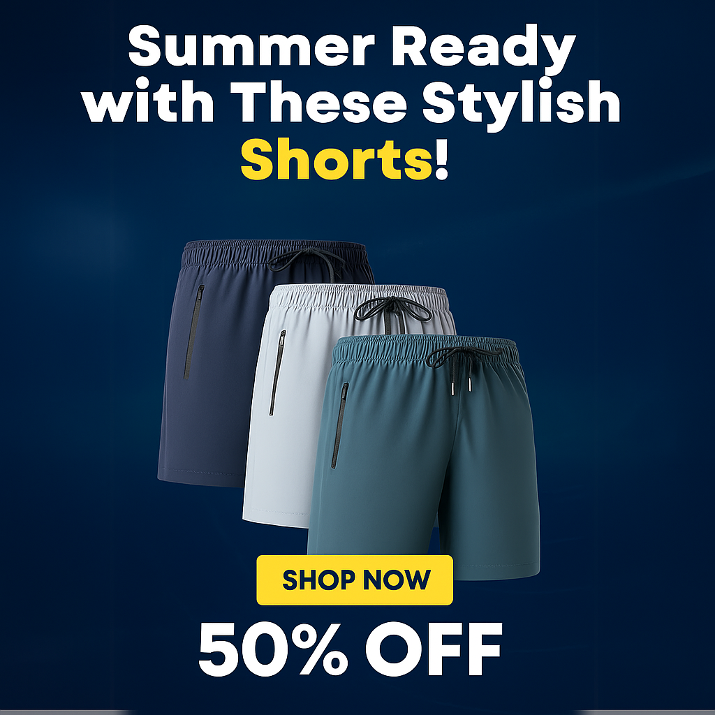 Men’s Summer Shorts – 3 Stylish, Stretchable Pieces @ ₹599 + Free Delivery