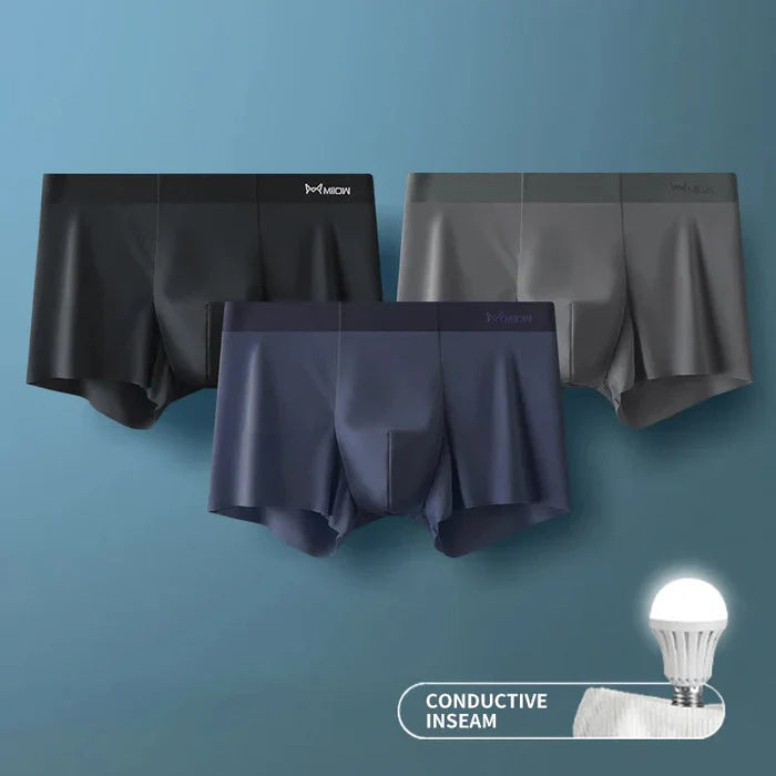 Men's Ice Silk Briefs Boxers - Buy 1 Get 2 Free @ Just Rs.599/-