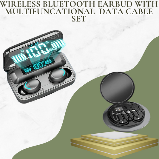 Wireless Bluetooth Earbud M10 With Multifunctional Data Cable Set @ Just Rs.699/-